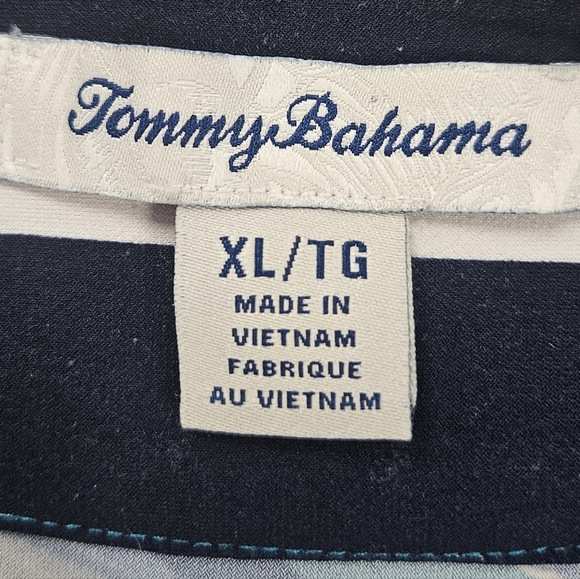 Tommy Bahama Clara Blue Botanical Blitz Palm Leaf Ruched Moc Wrap Dress Beach XL - Picture 9 of 16